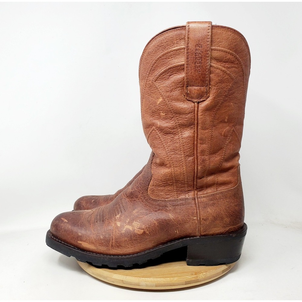 Tecovas The Bandera Boots Men 7.5 D Brown Leather Western Cowboy Ranch Wear Shoe